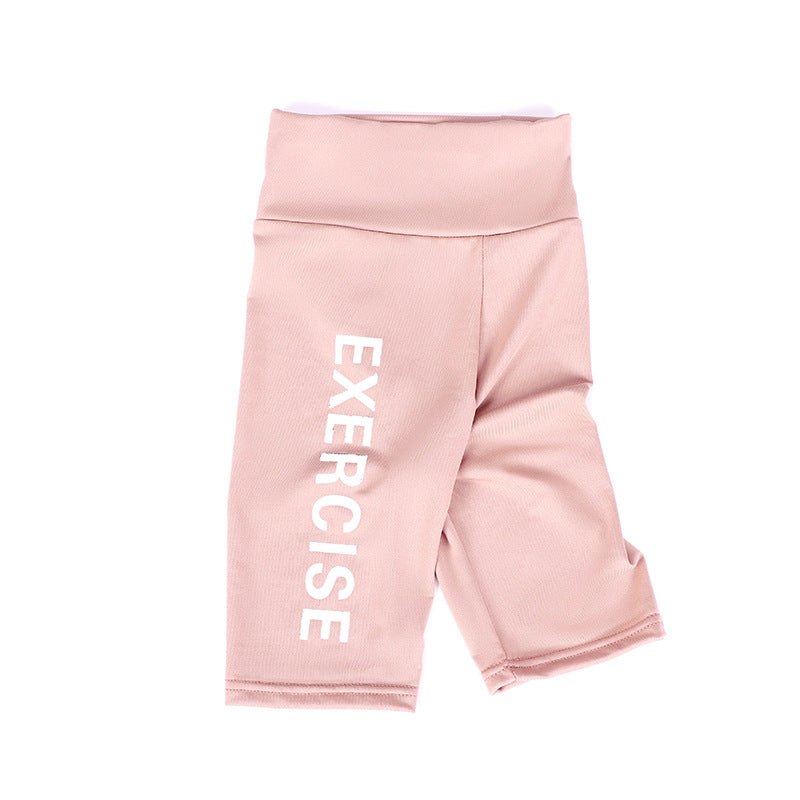 Children Kids Baby Fashion Girls Basic Casual Letter Print Thin Sports Shorts