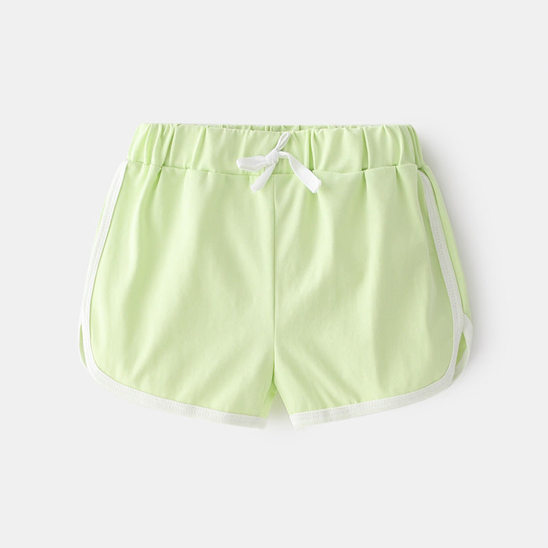 Kids Simple Solid Color Ultra-thin Elastic Casual Shorts