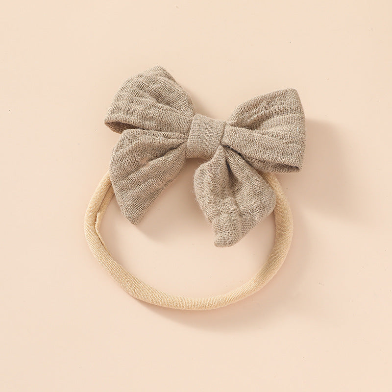Toddlers Newborn Kid Baby Fashion Girls Bowknot Elastic Nylon Headband Hair Accessories