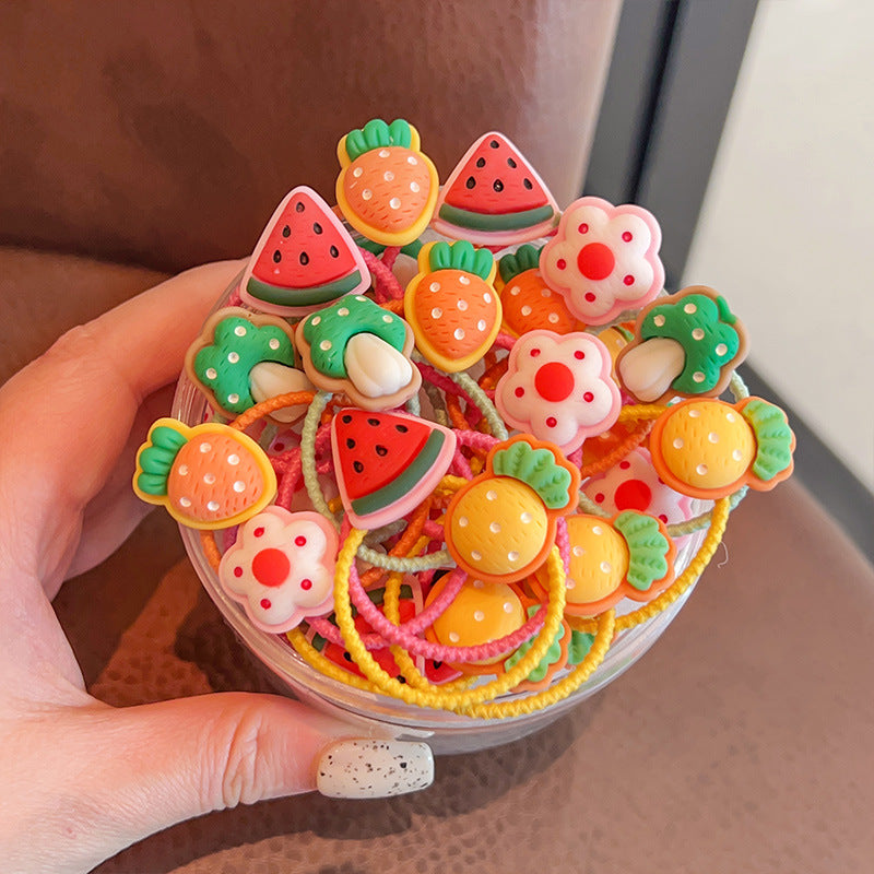 Kids Girls Cute Sweet Hair Rings