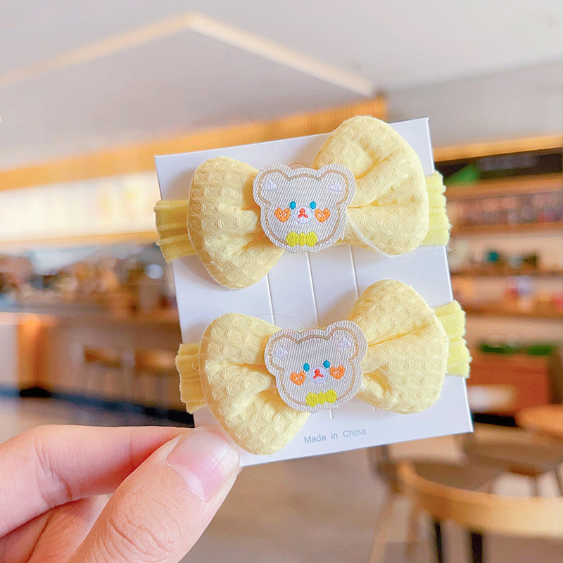 Kids Girls Cute Sweet Bow Hair Rings