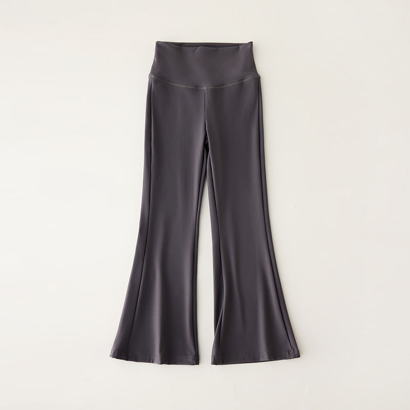 Girls High Waist Slim-Fit Yoga Flare Pants