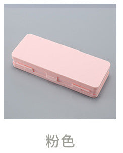 Transparent Frosted Multi-Functional Double-Sided Macaron Plastic Pencil Case