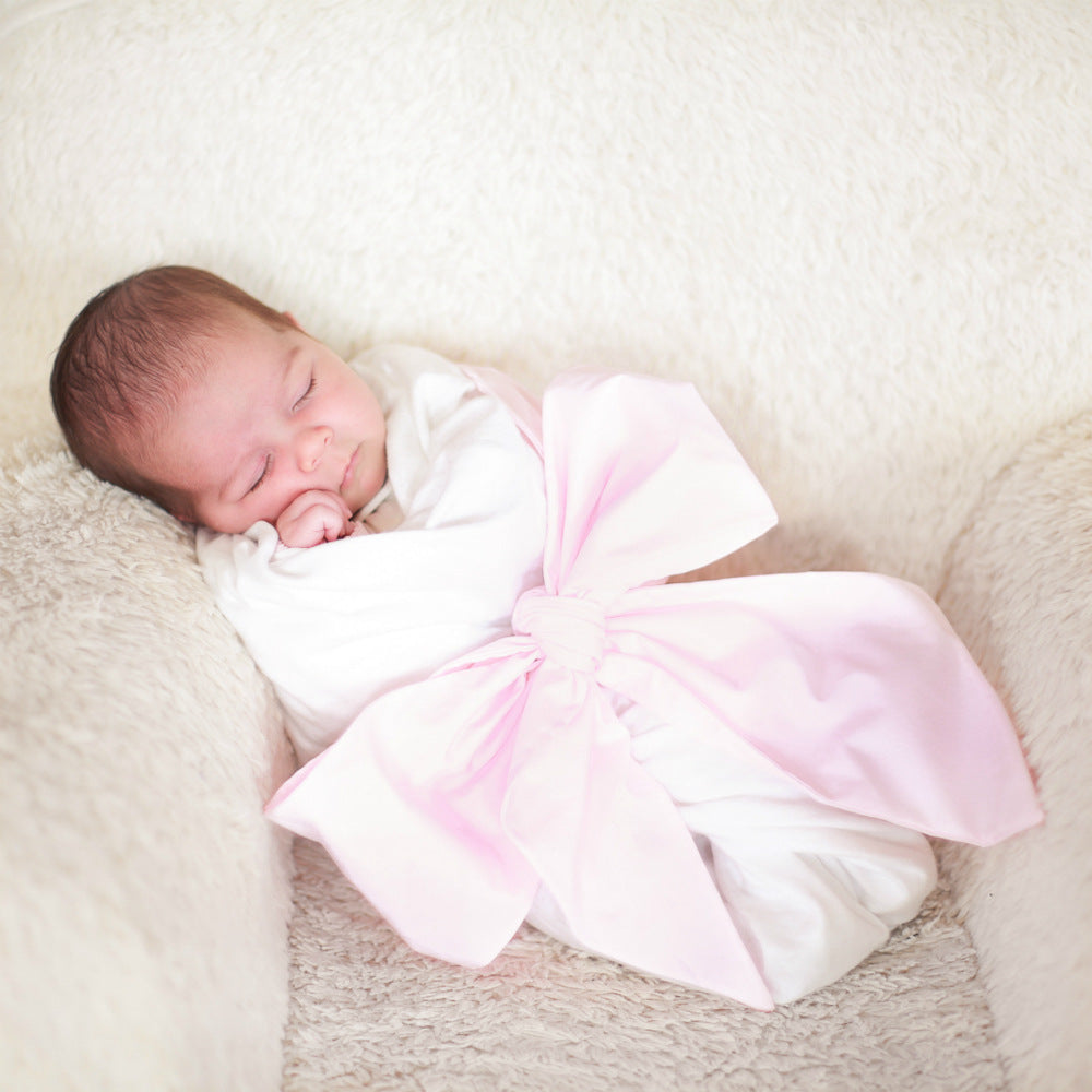 Newborn Swaddling Towel Bow Decorative Belt
