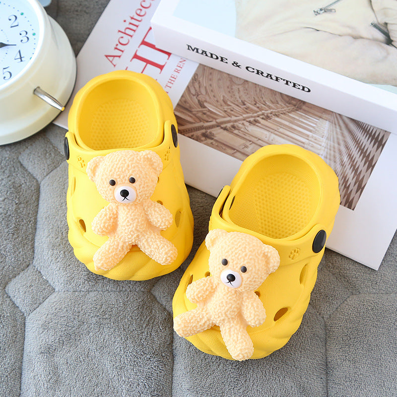 Kids Cute Cartoon Animal Hollow Out Non-slip Slippers