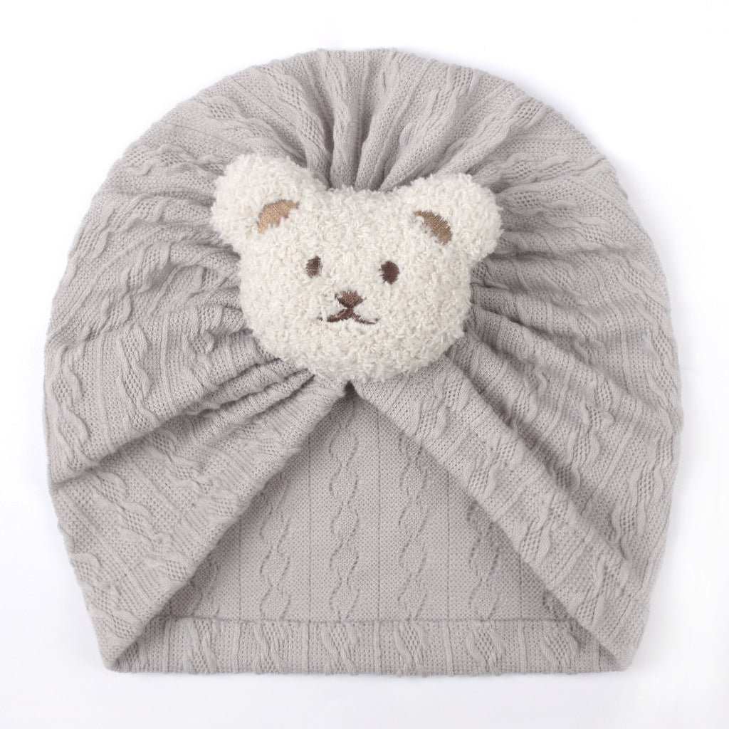 Newborn Cute Cartoon Knitwear Turban Cap