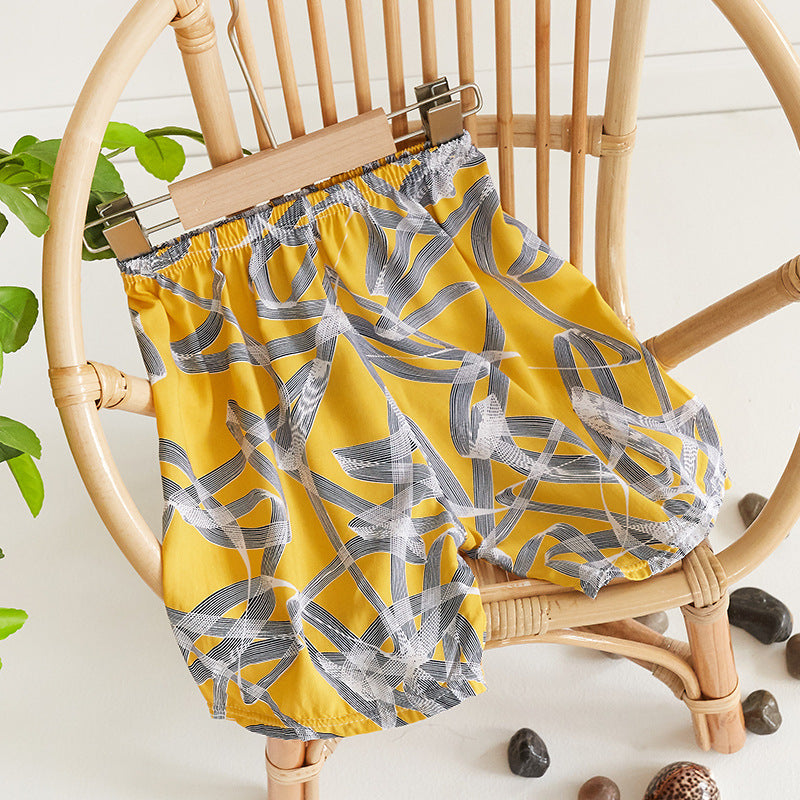 Children Kids Baby Fashion Girls Boys Casual Basic Print Beach Shorts