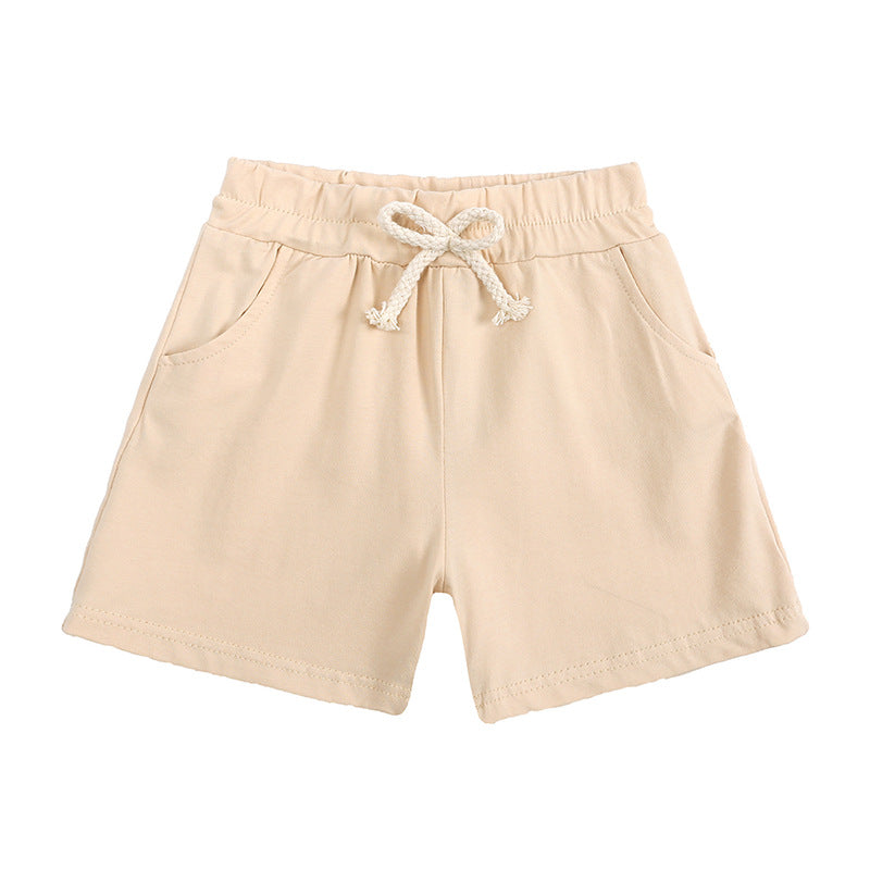 Children Kids Baby Fashion Girls Boys Basic Casual Solid Color Shorts