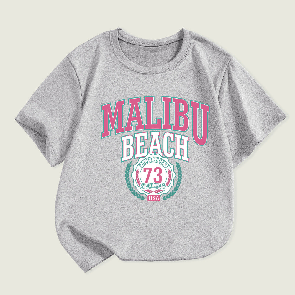 Kids Toddler Boys Girls Alphabet Print Short Sleeve T-Shirt