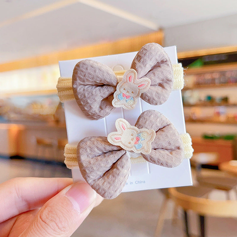 Kids Girls Cute Sweet Bow Hair Rings