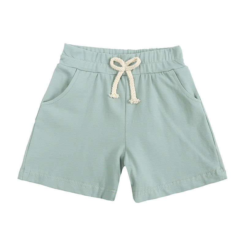Children Kids Baby Fashion Girls Boys Basic Casual Solid Color Shorts