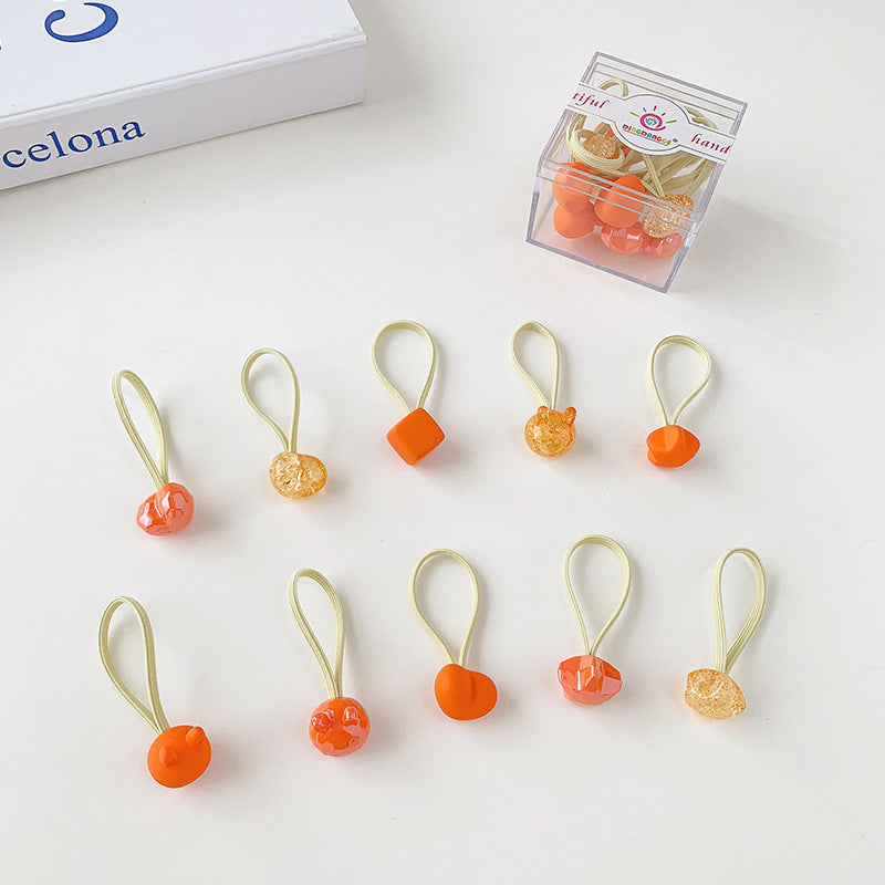 Cartoon Children Hair Ring Does Not Hurt The Hair Candy Color Hair Accessories