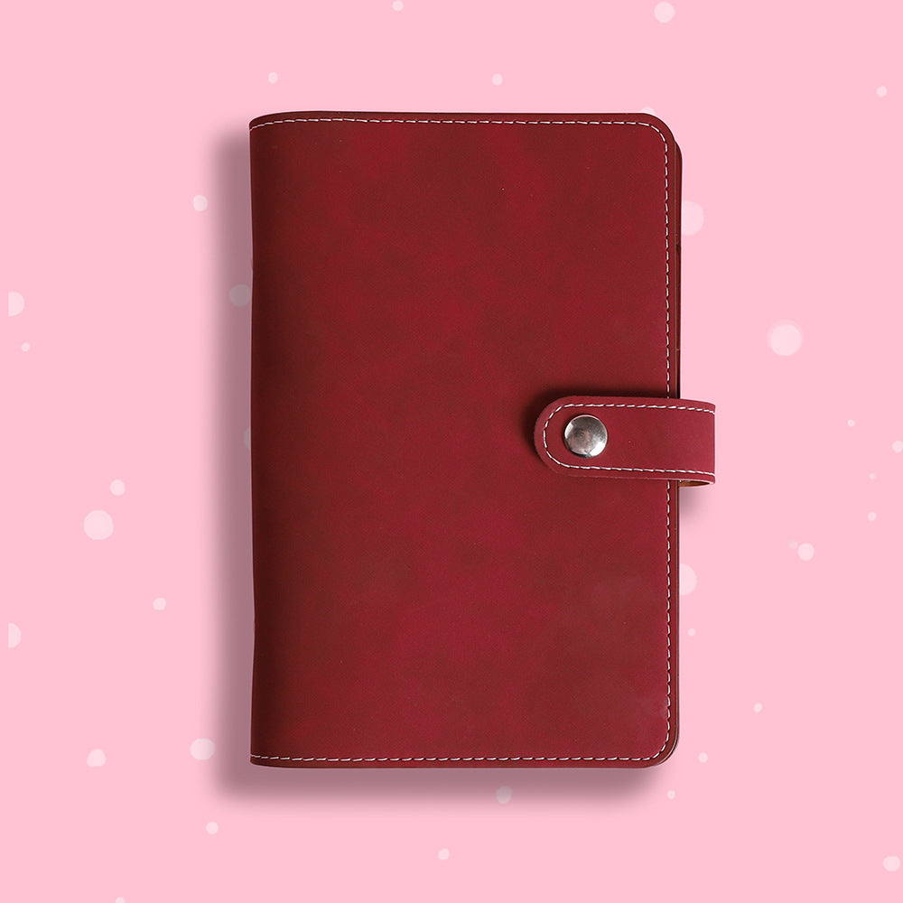 A6 Loose-Leaf Detachable Buckle Simple Hand Account Soft Leather Notebook