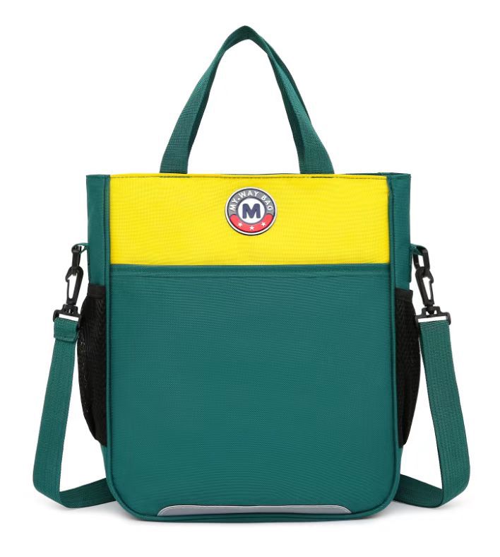 Children Fashion Girls Boys Color Matching Nylon Handbag Backpack School Bag