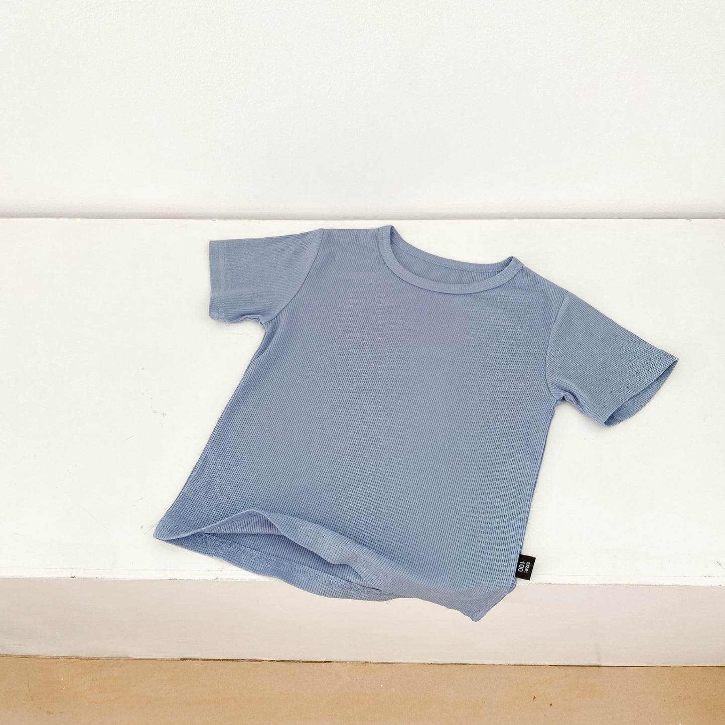 Kids Basic Solid Color Round Neck Short-sleeved Loose T-shirt