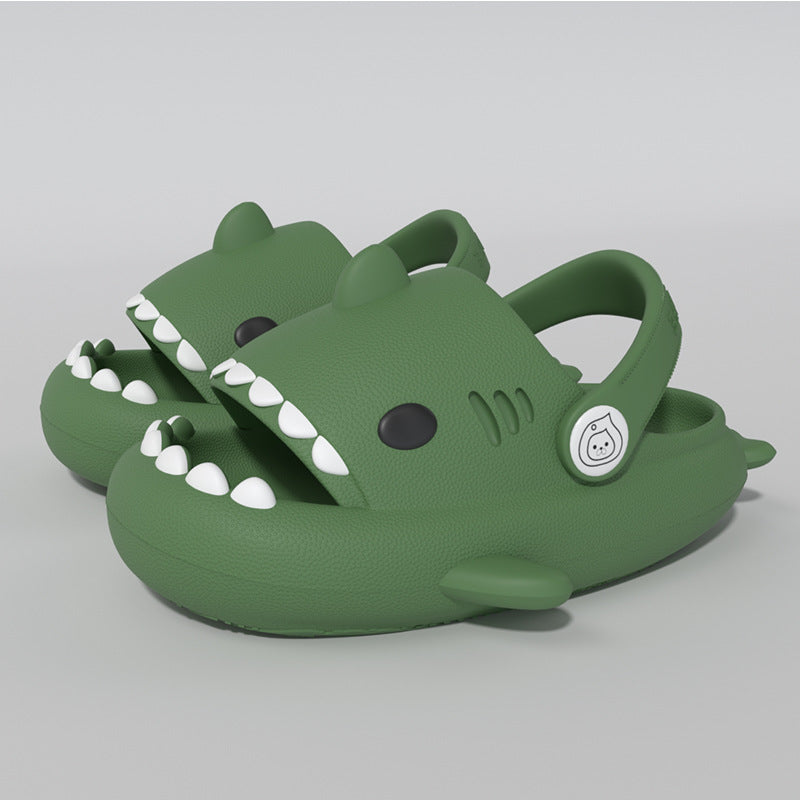 Children Kids Baby Fashion Girls Boys Casual Cute Cartoon Soft-Soled Shark Slippers Sandals Shoes