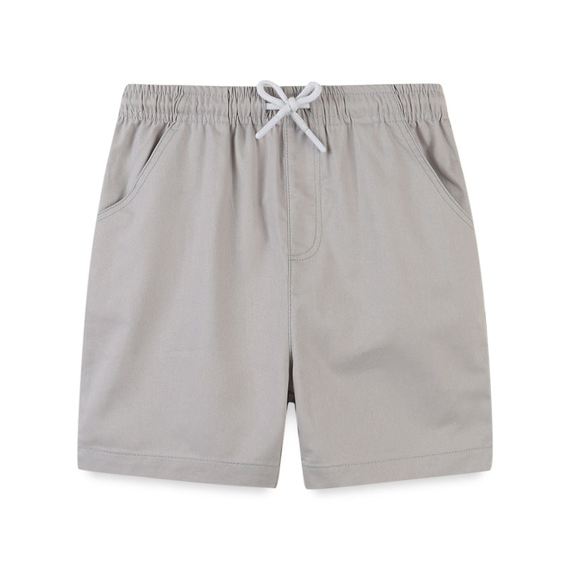 Kids Boys Fashion Simple Solid Color Cotton Casual Shorts