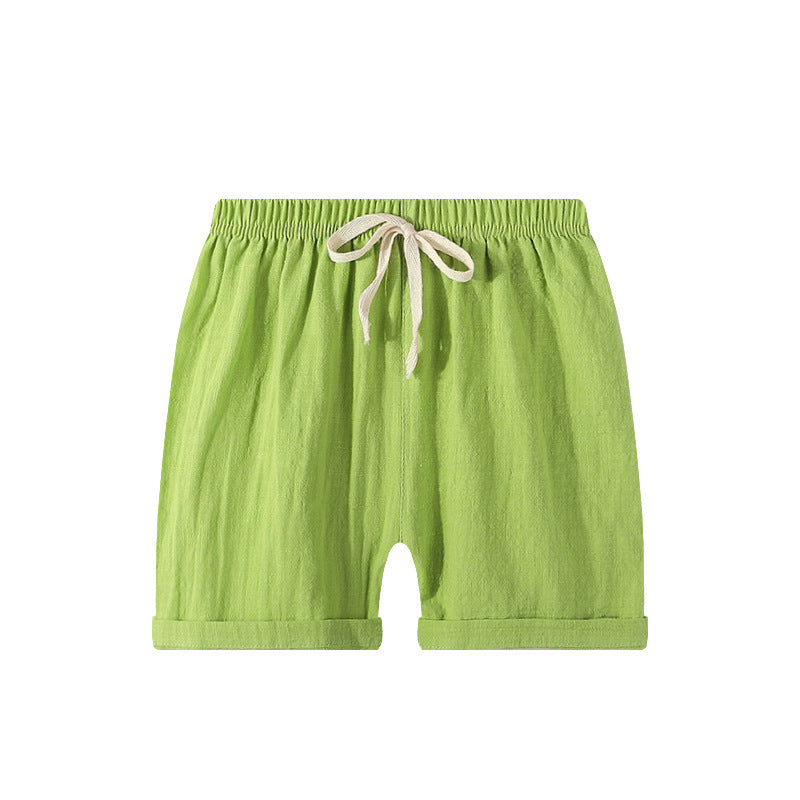 Children Kids Baby Fashion Girls Boys Casual Basics Plain Color Shorts