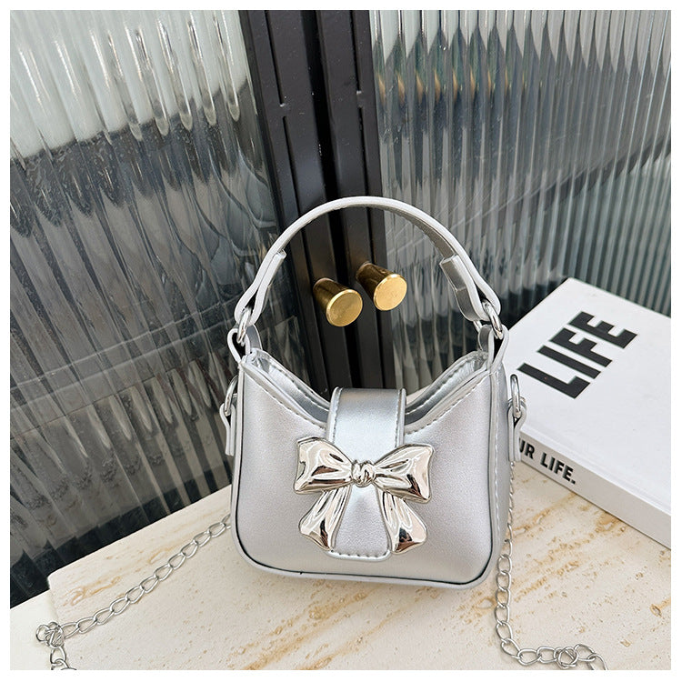 Kids Casual Cute Bow Chain Crossbody Bag
