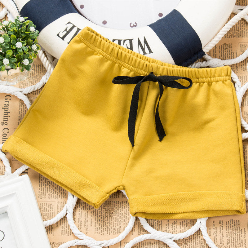 Children Kids Baby Fashion Boys Girls Casual Basic Solid Color Shorts