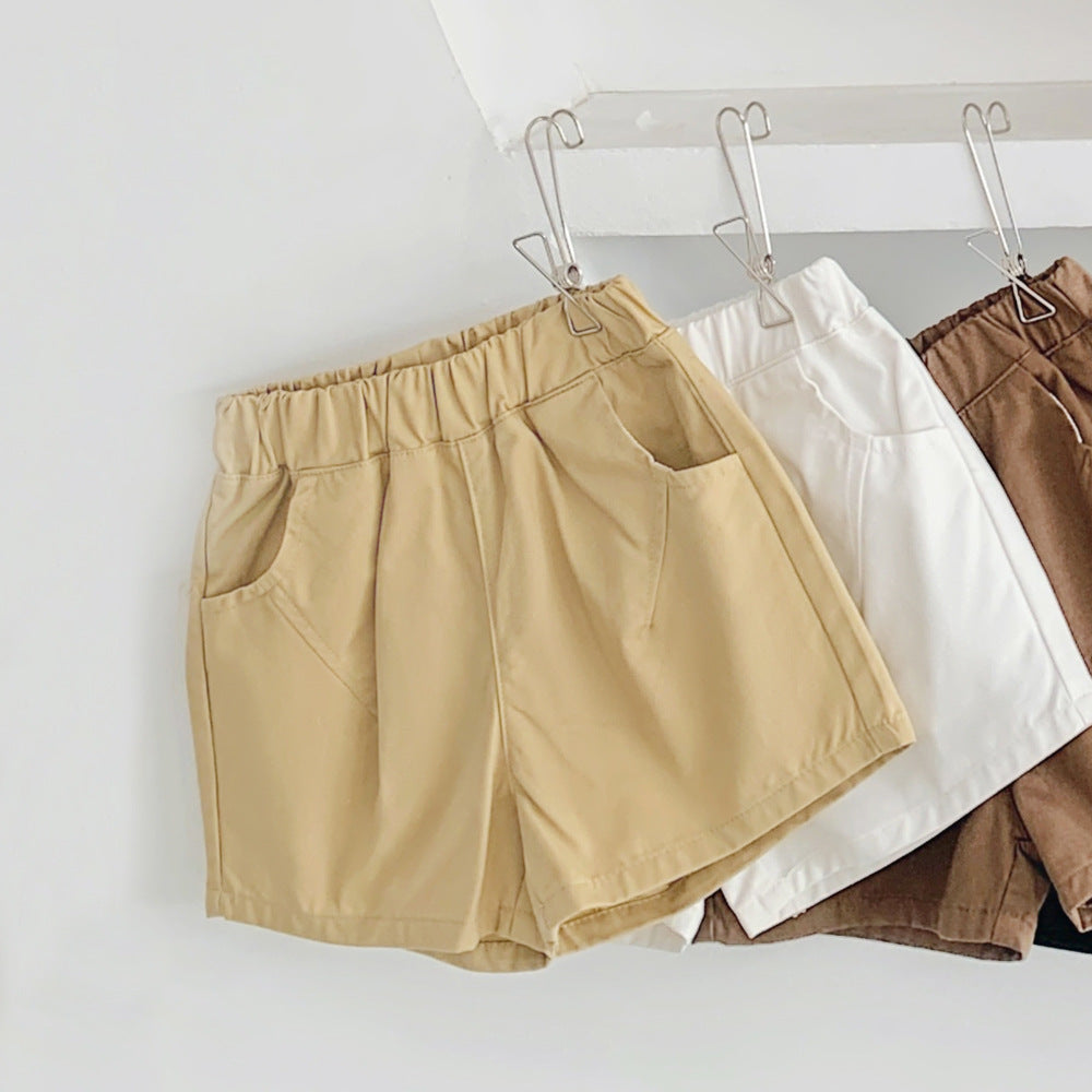 Children Kids Baby Fashion Girls Casual Solid Color Shorts
