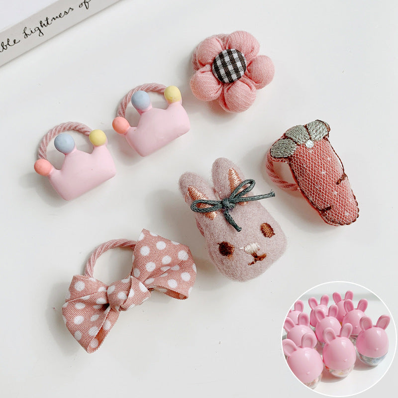 Kids Girls Cute Sweet Cartoon Hair Rings