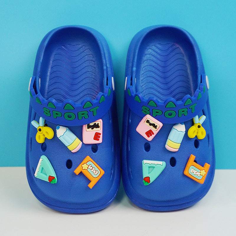 Children Kids Baby Fashion Girls Boys Casual Back To School Pencil Soft Sole Casual Clogs Slippers Shoes