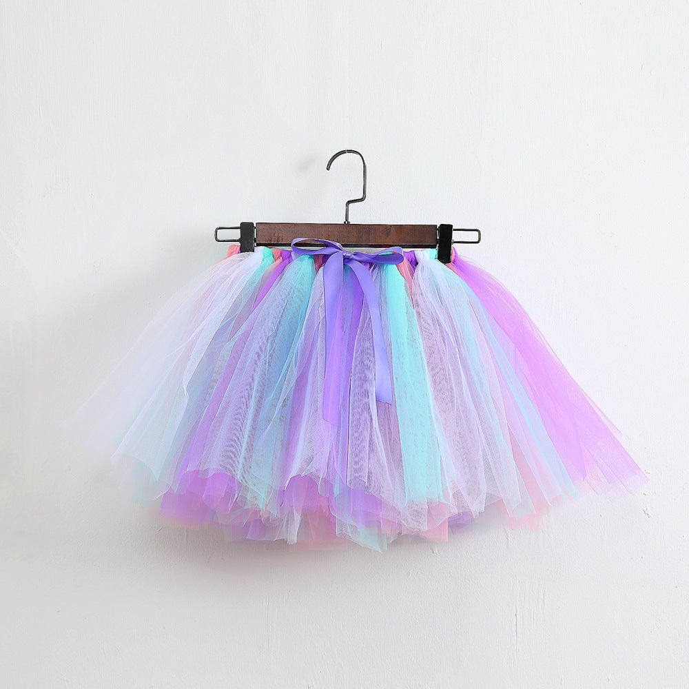 Sequin Mesh Handmade Tie Strip Toddler Girls Tutu Skirt