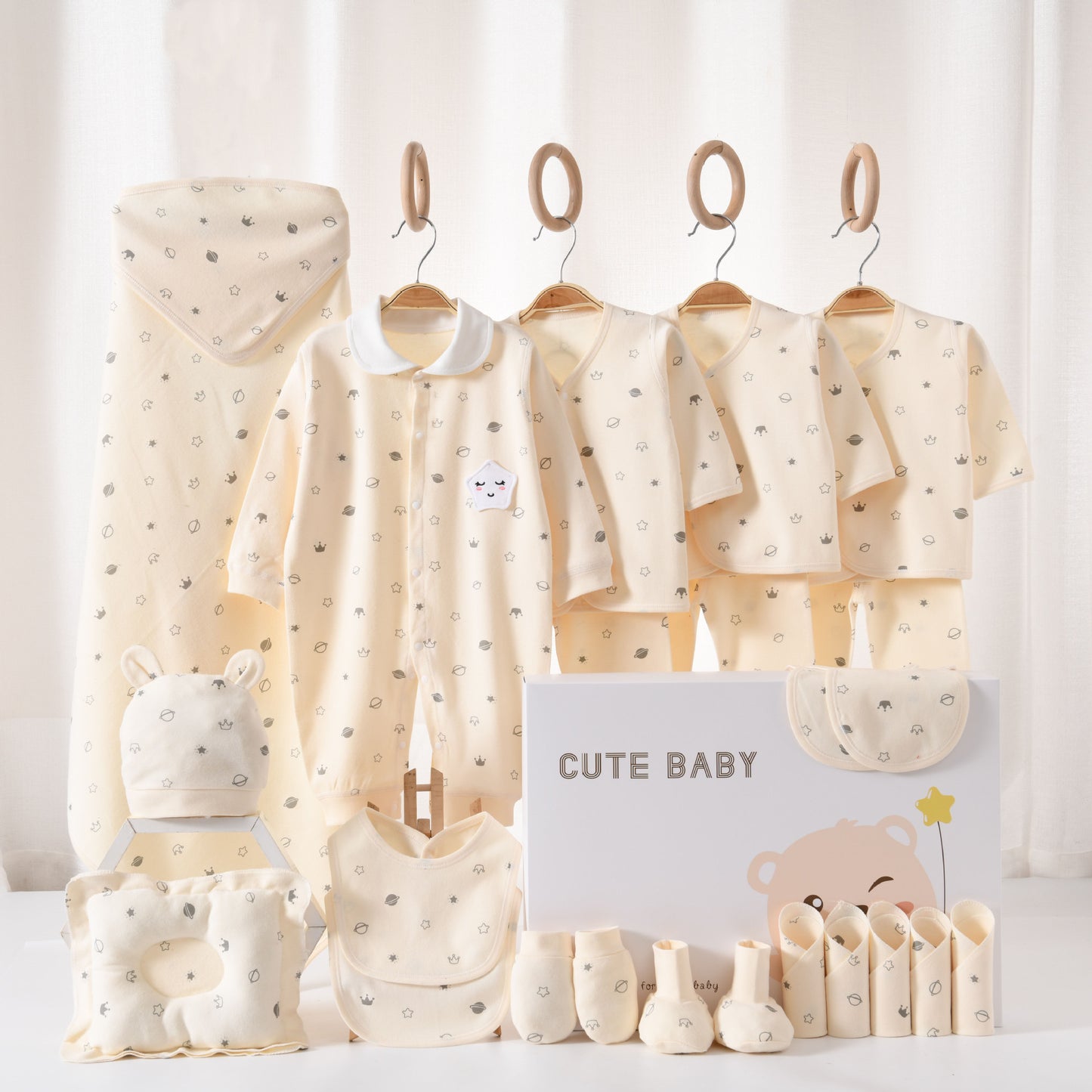 24Pcs Baby Cotton Newborn Supplies Set Gift