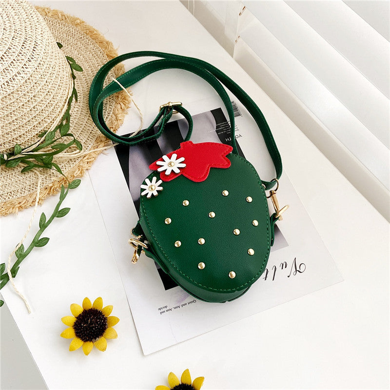 Kids Casual Cute Strawberry Crossbody Bag