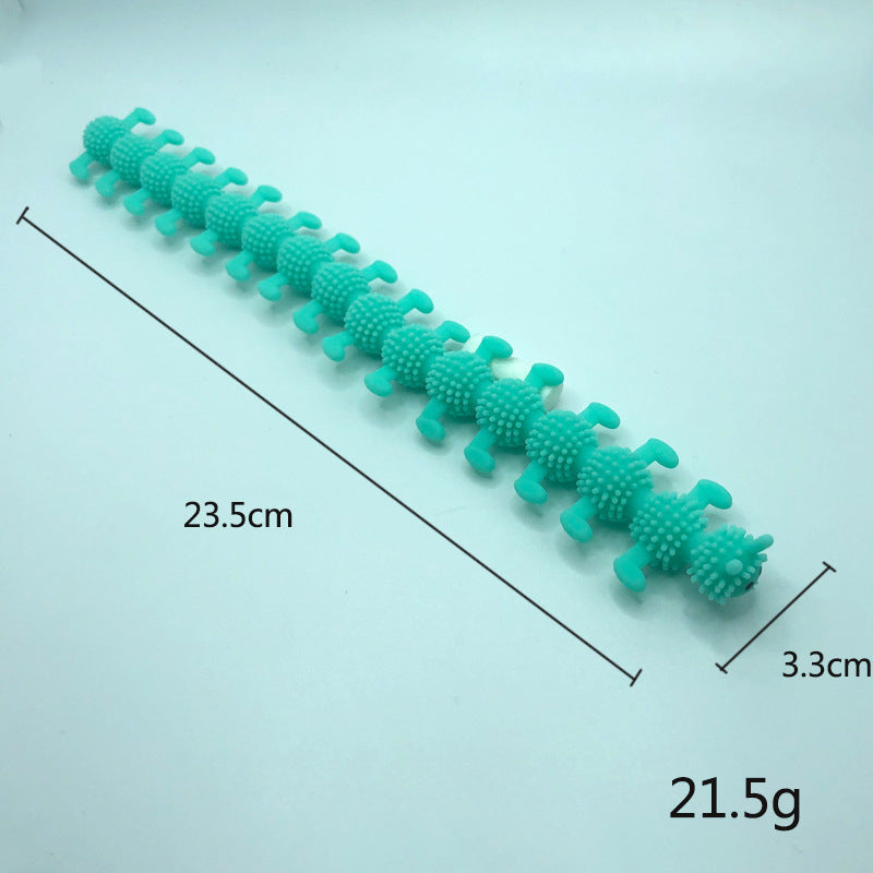 TPR Soft Rubber Caterpillar Bracelet Stress Relief Toy