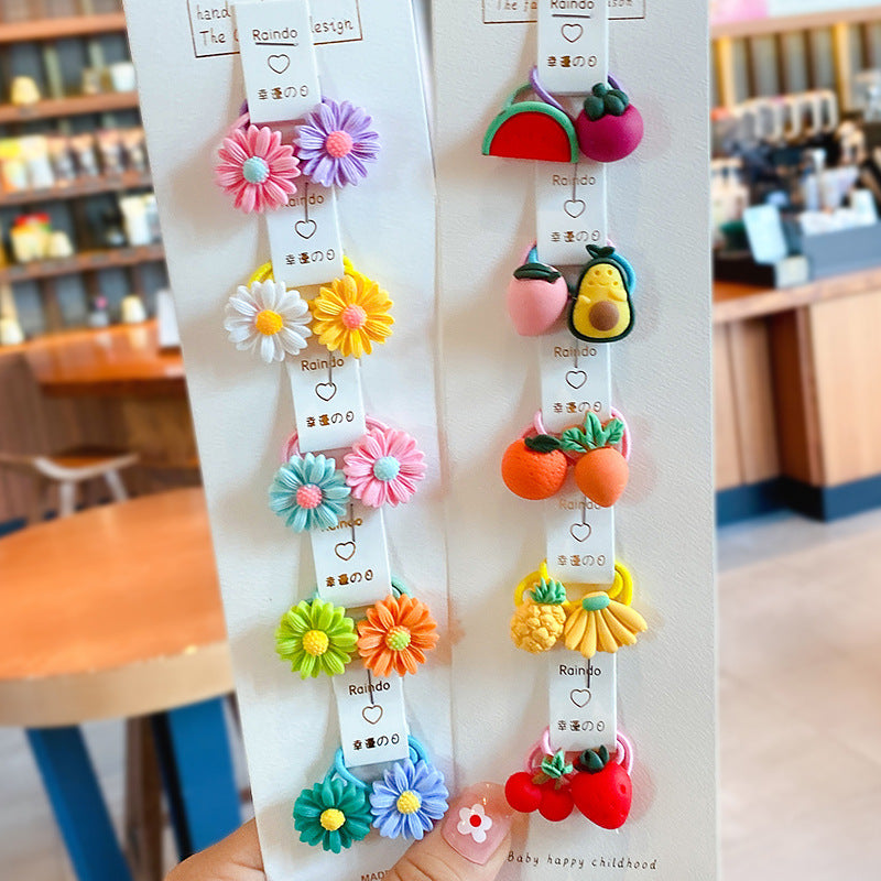 Kids Girls Cute Sweet Hair Rings