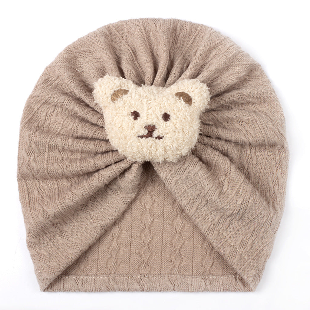 Newborn Cute Cartoon Knitwear Turban Cap