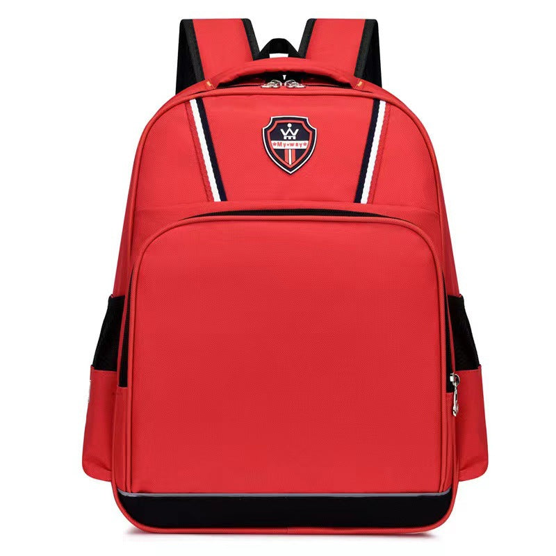 Children Fashion Girls Boys Color Matching Canvas Backpack School Bag