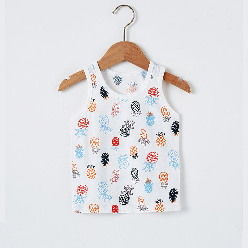 Kids Toddler Boys Girls Casual Cute Cartoon Print Tank Top