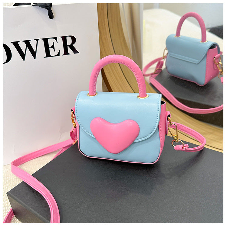 Kids Casual Cute Heart Crossbody Bag