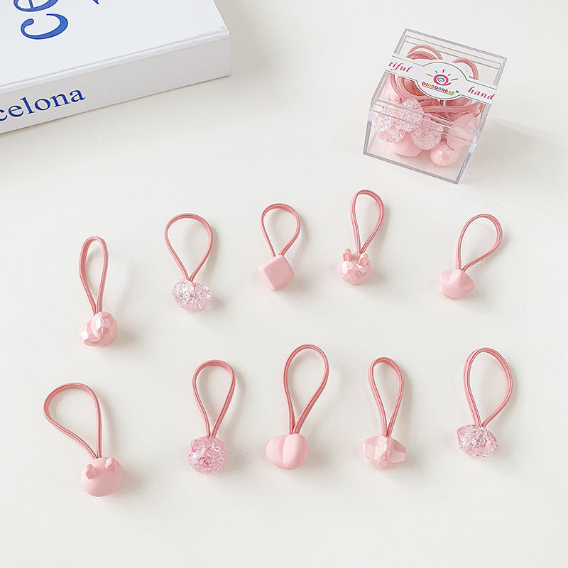 Cartoon Children Hair Ring Does Not Hurt The Hair Candy Color Hair Accessories