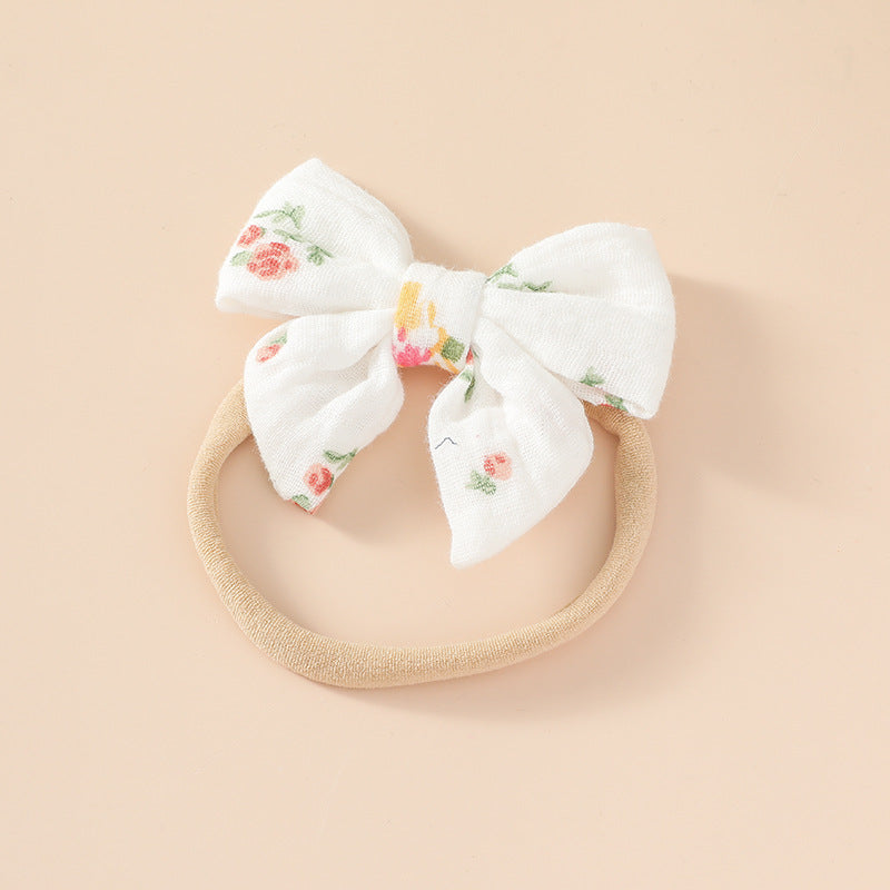 Toddlers Newborn Kid Baby Fashion Girls Bowknot Elastic Nylon Headband Hair Accessories