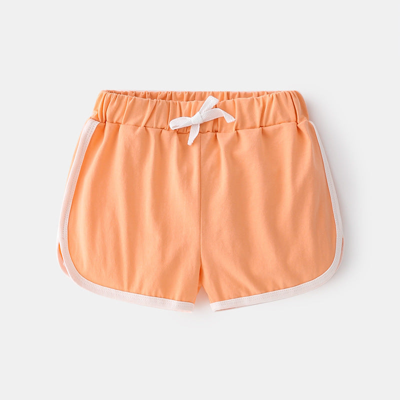 Kids Simple Solid Color Ultra-thin Elastic Casual Shorts