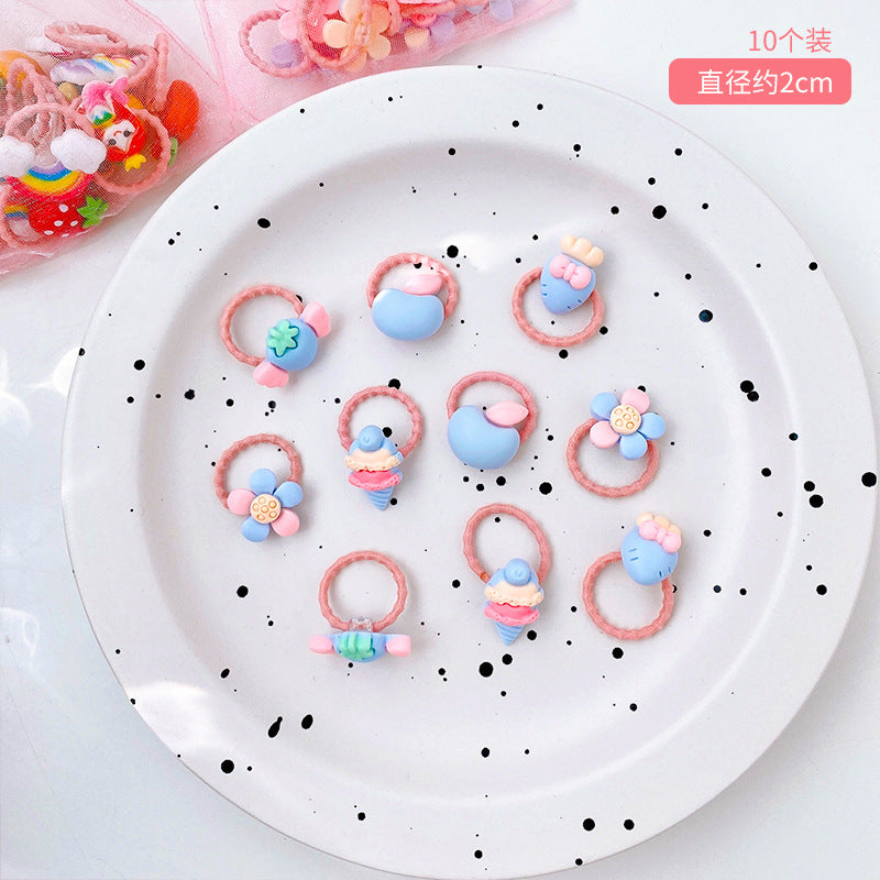 Kids Girls Cute Sweet Hair Rings
