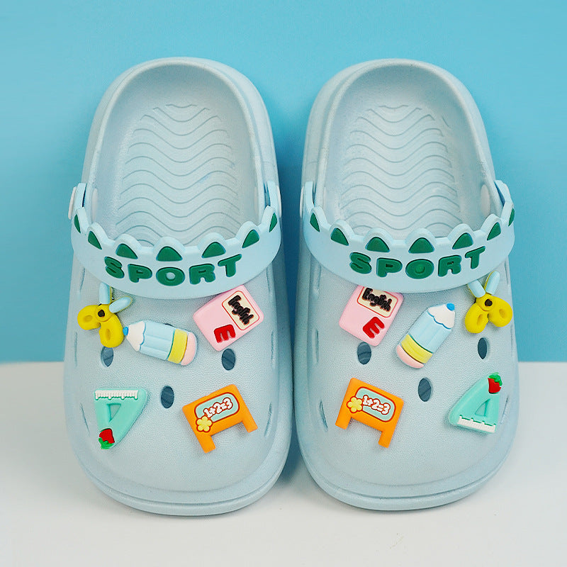 Children Kids Baby Fashion Girls Boys Casual Back To School Pencil Soft Sole Casual Clogs Slippers Shoes