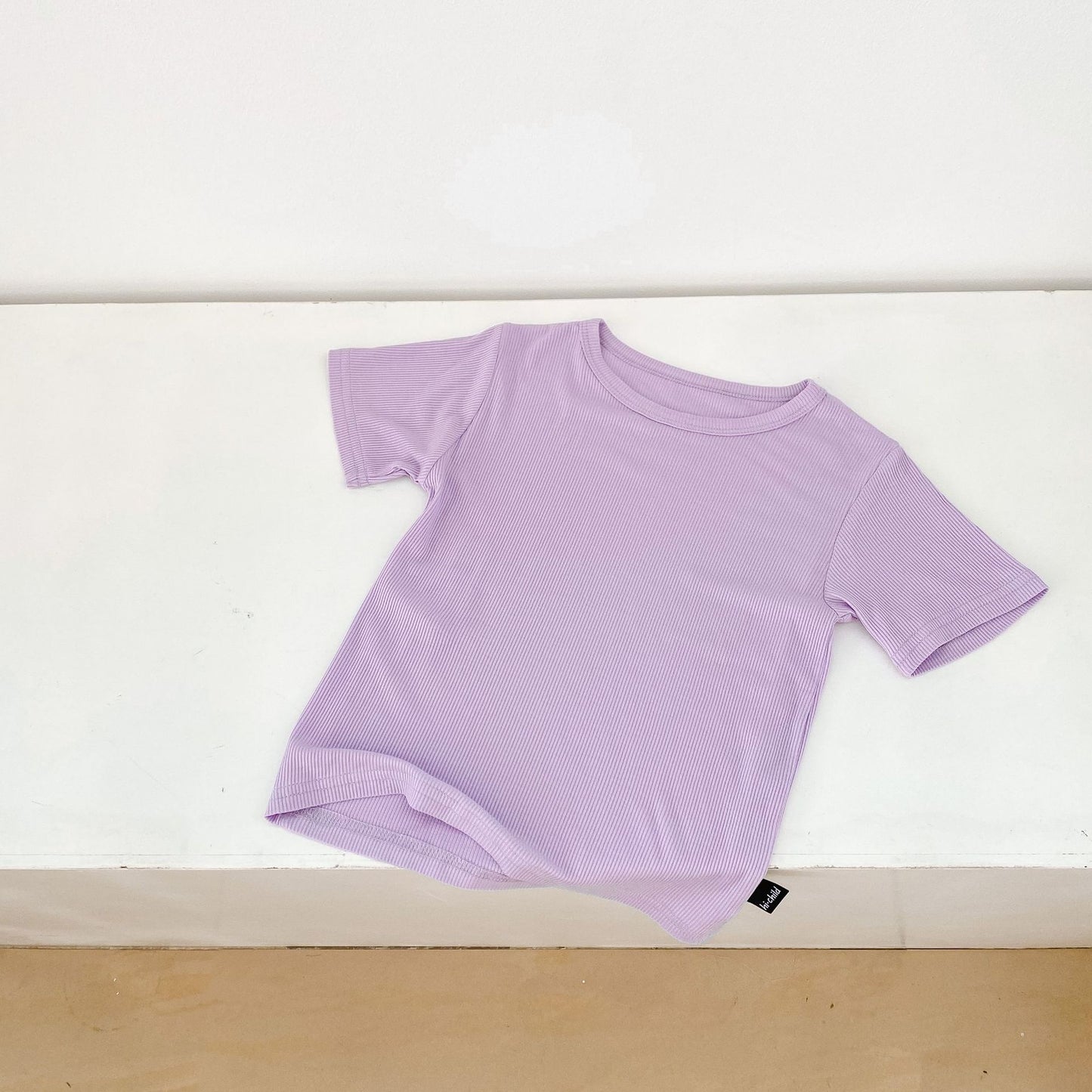 Kids Basic Solid Color Round Neck Short-sleeved Loose T-shirt