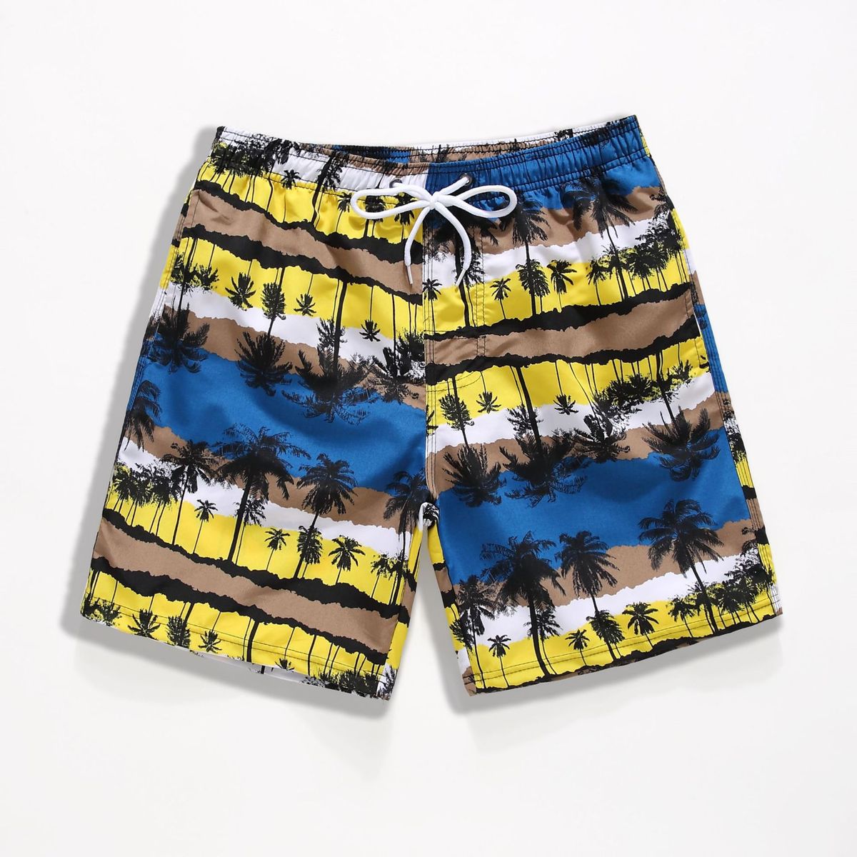 Boy'S Casual Printed Loose Beach Swim Trunks