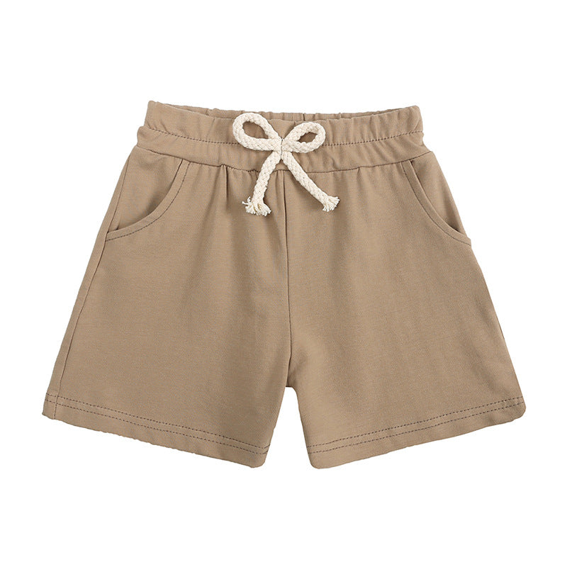 Children Kids Baby Fashion Girls Boys Basic Casual Solid Color Shorts