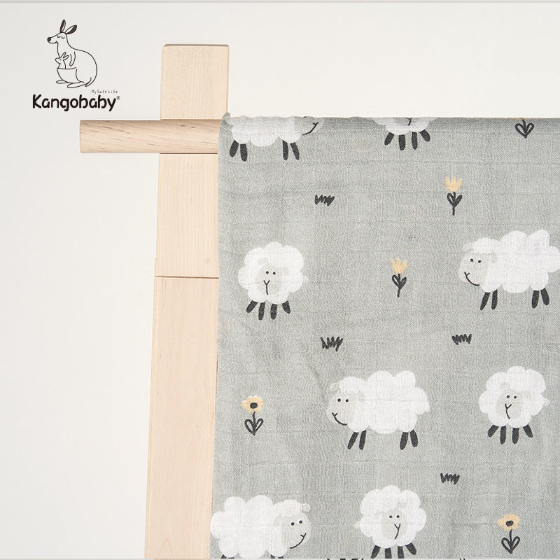 Baby Basic All Over Print Swaddling Wrap Bath Towel