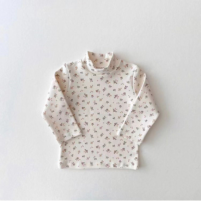 Toddlers Newborn Baby Boys Girls Half Turtleneck Long-Sleeved T-Shirt