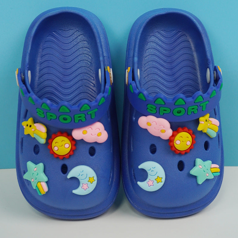 Children Kids Baby Fashion Girls Boys Casual Sun Moon Soft Sole Casual Clogs Slippers Shoes