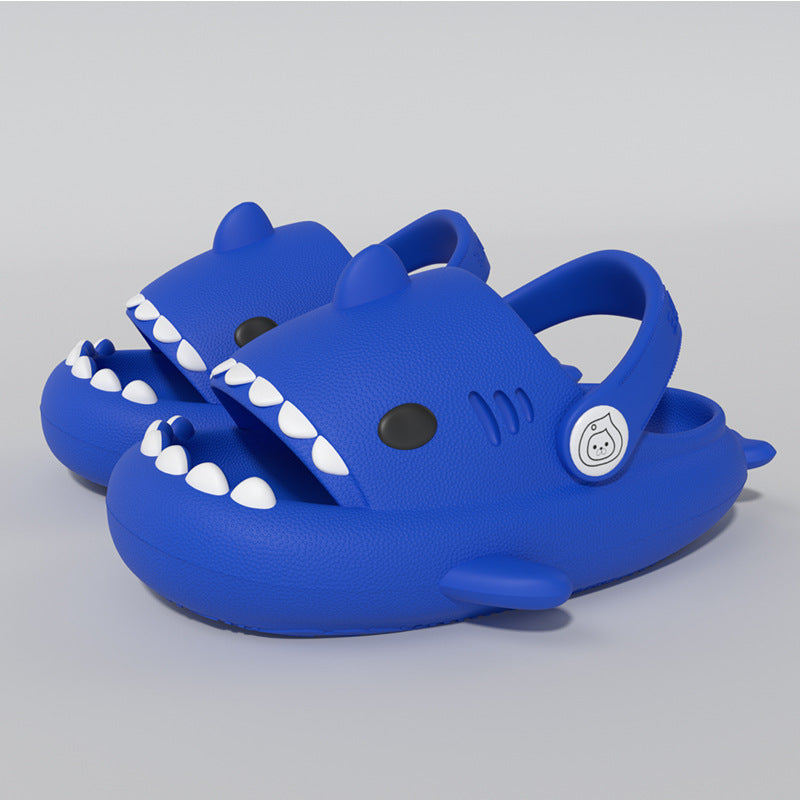 Children Kids Baby Fashion Girls Boys Casual Cute Cartoon Soft-Soled Shark Slippers Sandals Shoes