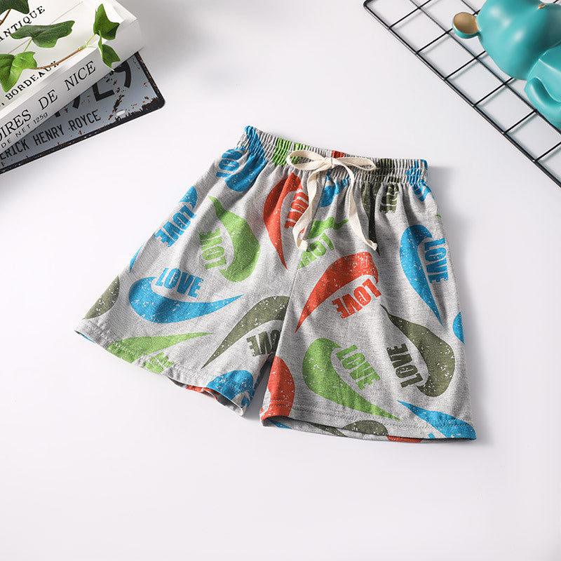 Children Kids Baby Fashion Girls Boys Print Casual Shorts