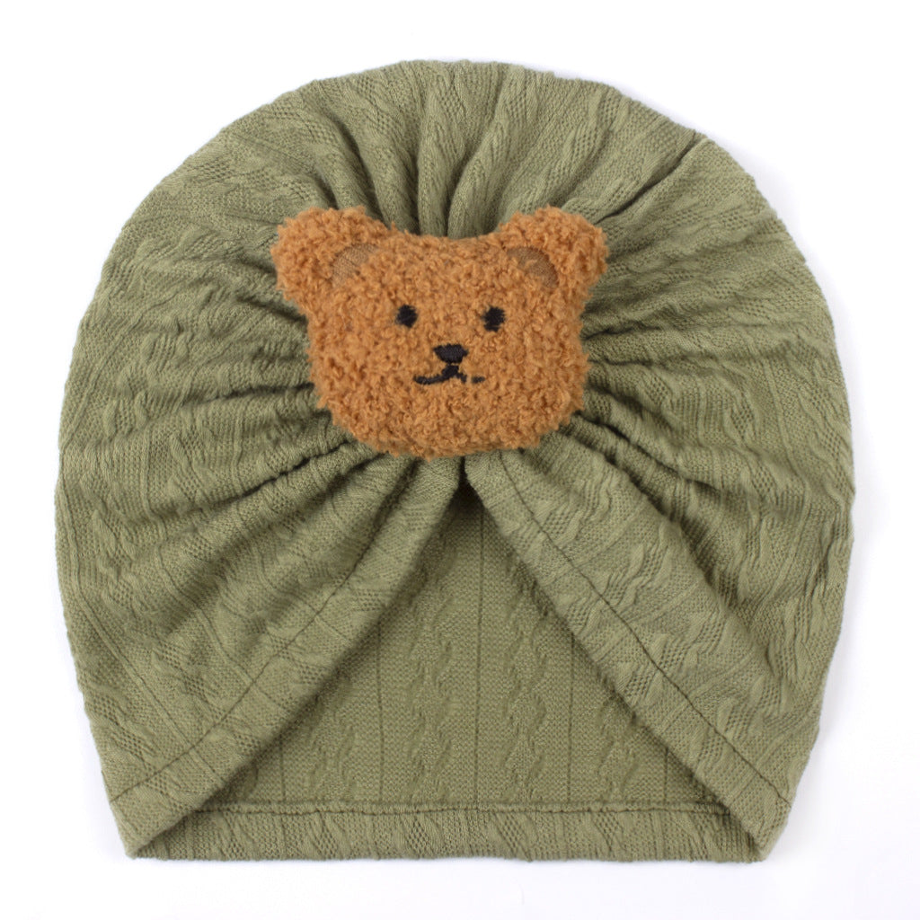 Newborn Cute Cartoon Knitwear Turban Cap